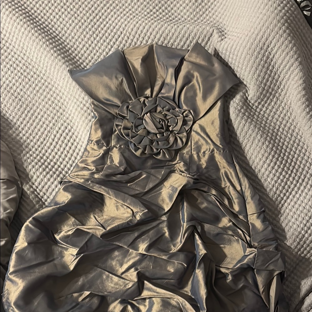 Elegant Silver Mini Dress